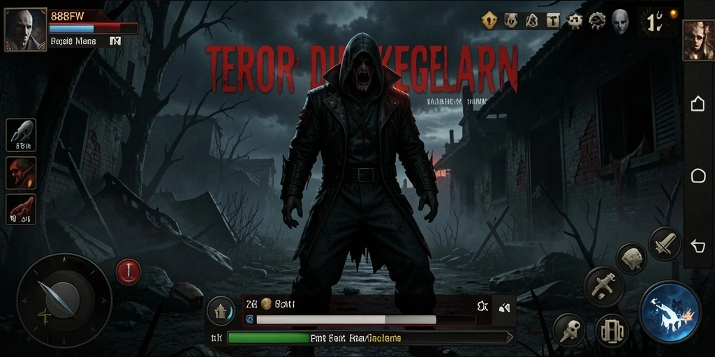 Gameplay menakutkan dalam 888FW dengan efek suara mencekam.