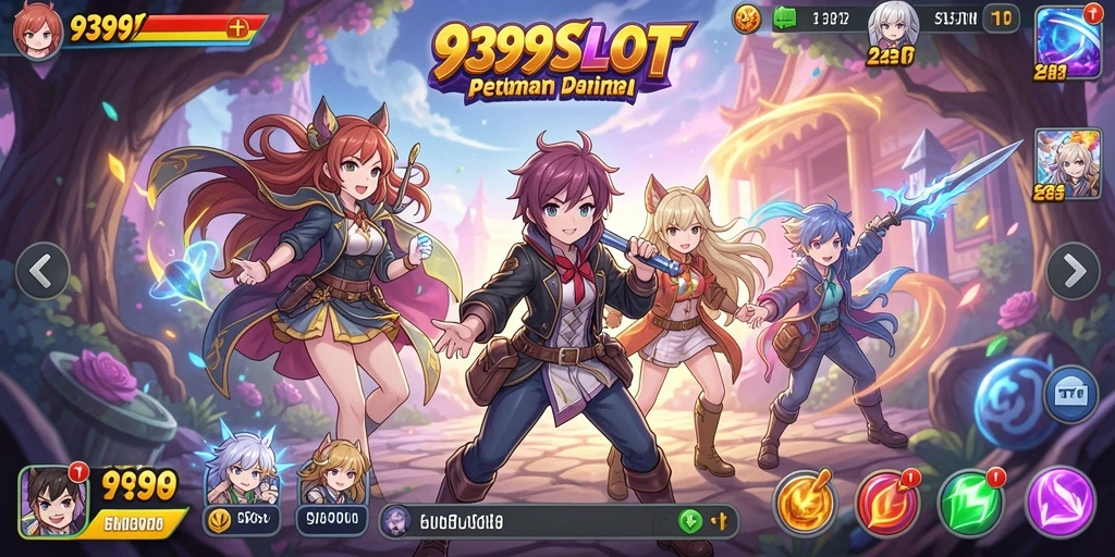 Tampilan gameplay anime yang penuh warna dan mengasyikkan.