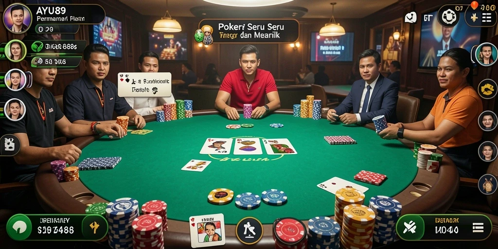Tampilan gameplay AYU89 yang memukau saat bermain Poker.
