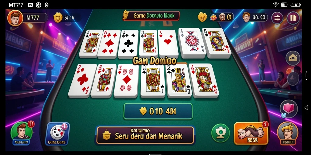Tampilan gameplay menarik dengan aksi domino yang seru.