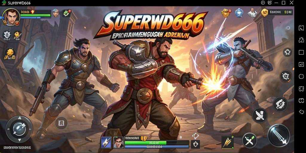 Tampilan aksi seru dalam gameplay <strong>SUPERWD666</strong> yang mendebarkan.